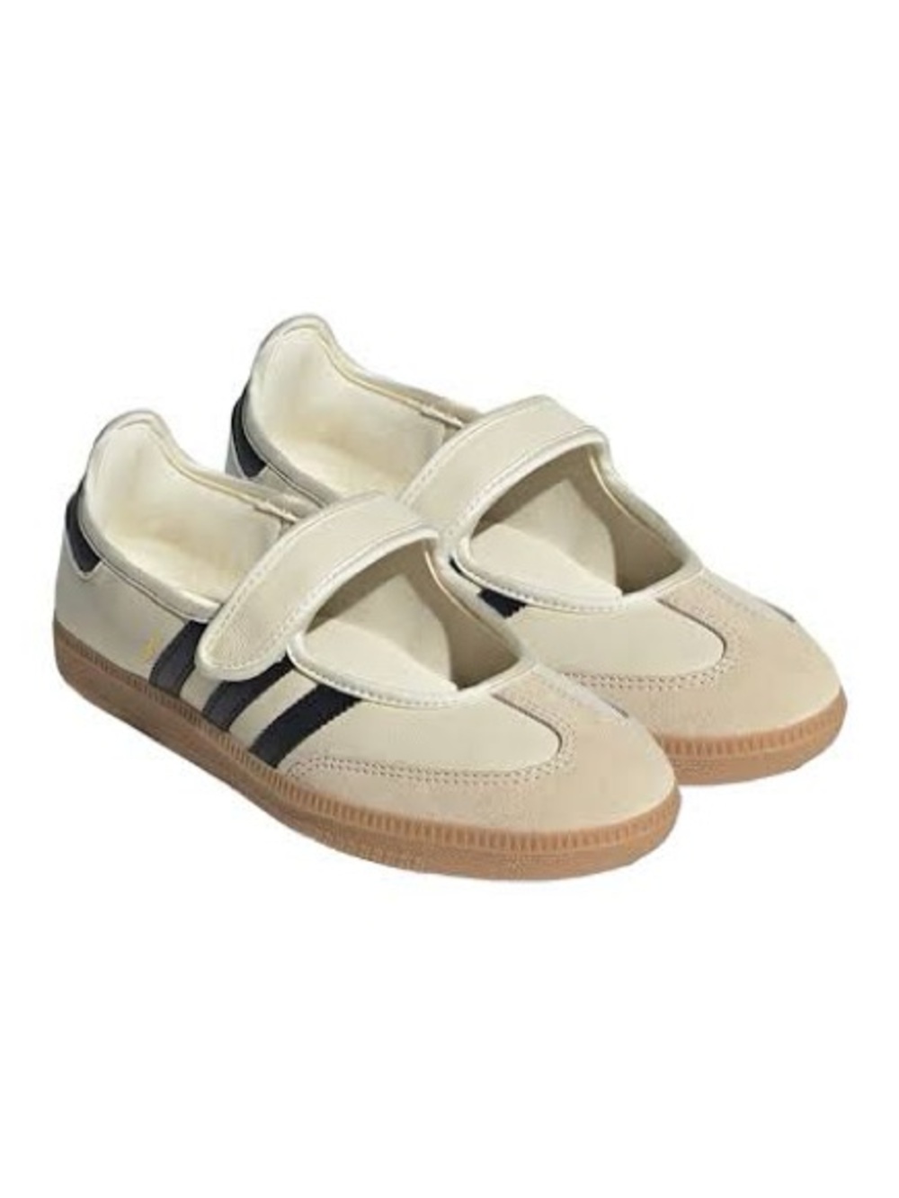 adidas Samba Mary Jane Off-White and Black Sneakers - Picture 3 of 7